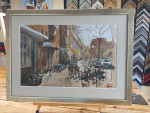 Titus Meeuws, Straatje in A'dam, passe-partout en inlijsten